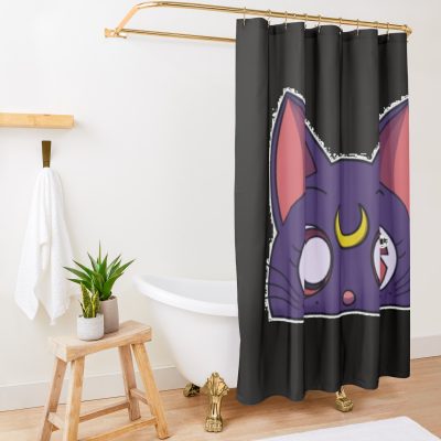 Luna From Sailor Moon Greeting Card Shower Curtain Official Cow Anime Merch