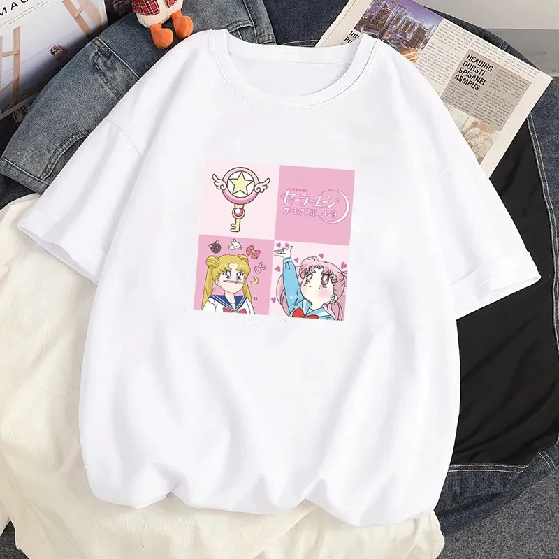 Harajuku Clothing Sailor Moon Kawaii Cartoon Clothes Y2k Streetwear Japanese Anime Women s T shirt Cute 16 - Sailor Moon Store