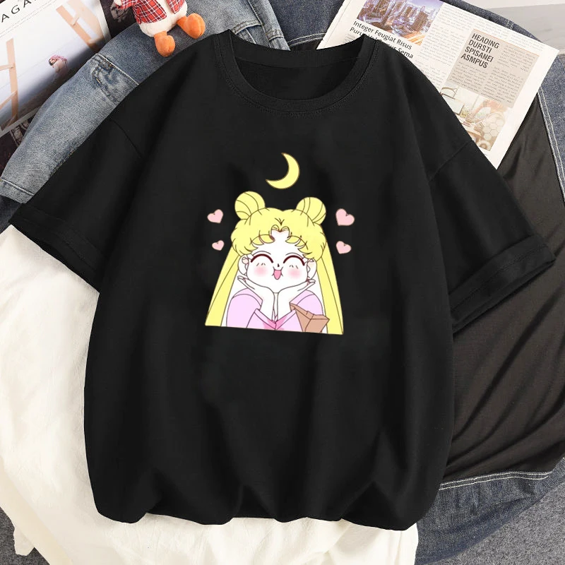 Harajuku Clothing Sailor Moon Kawaii Cartoon Clothes Y2k Streetwear Japanese Anime Women s T shirt Cute 21 - Sailor Moon Store