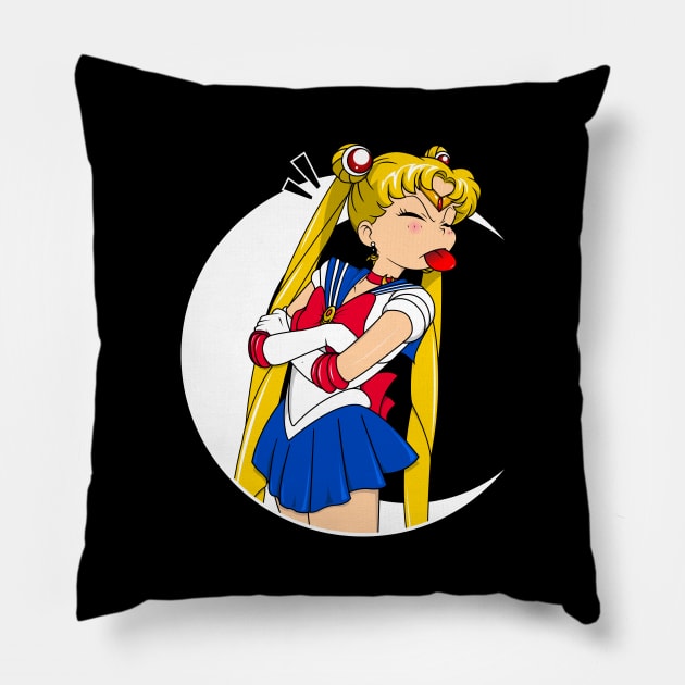 Sailor Moon Usagi Tongue Out Throw Pillow